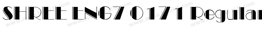 SHREE ENG7 0171 Regular字体转换